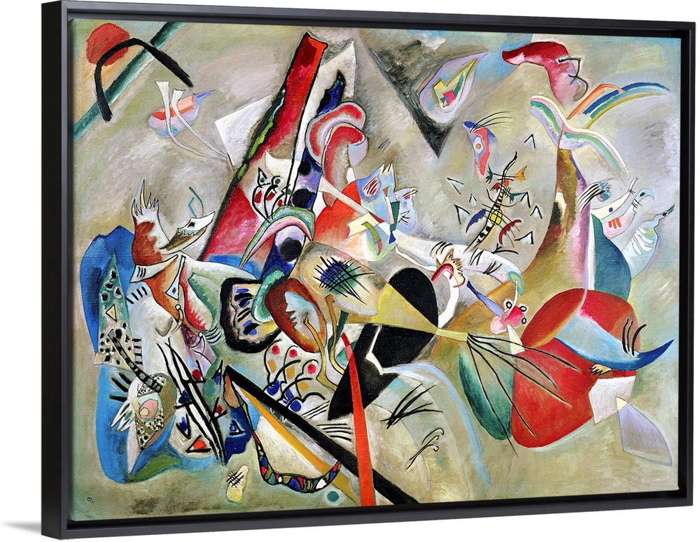 In the Grey, 1919 (originally oil on canvas) by Kandinsky, Wassily (1866-1944)