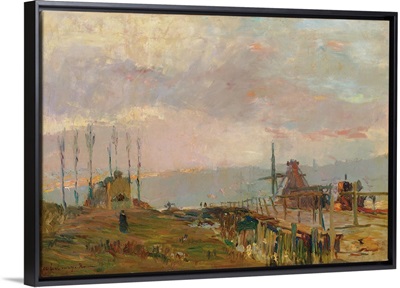 Le pont rustique pres de Rouen (oil on canvas)