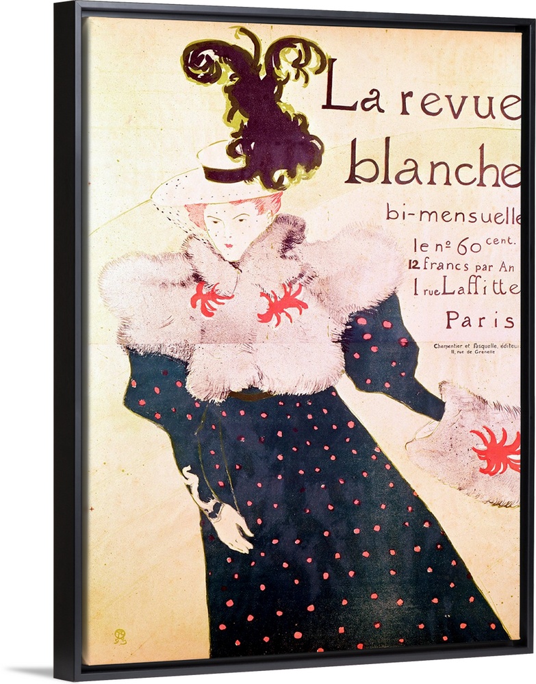 XIR162939 Poster advertising 'La Revue Blanche', 1895 (litho)  by Toulouse-Lautrec, Henri de (1864-1901); lithograph; Muse...
