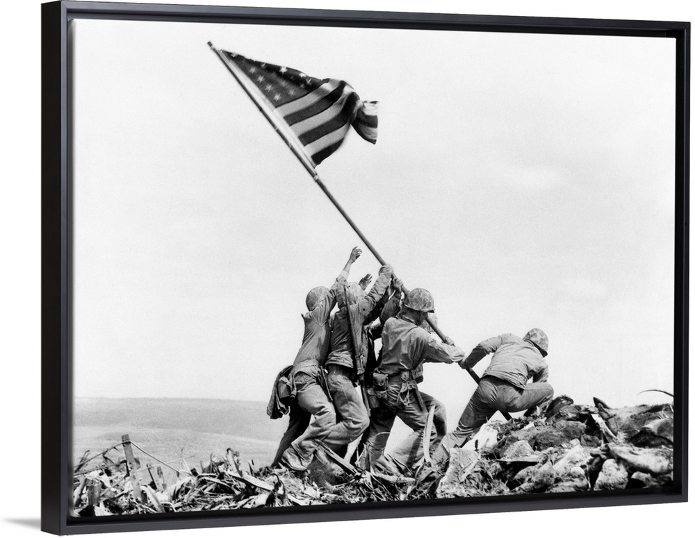 Raising the Flag on Iwo Jima, photo by Joe Rosenthal, february 23, 1945