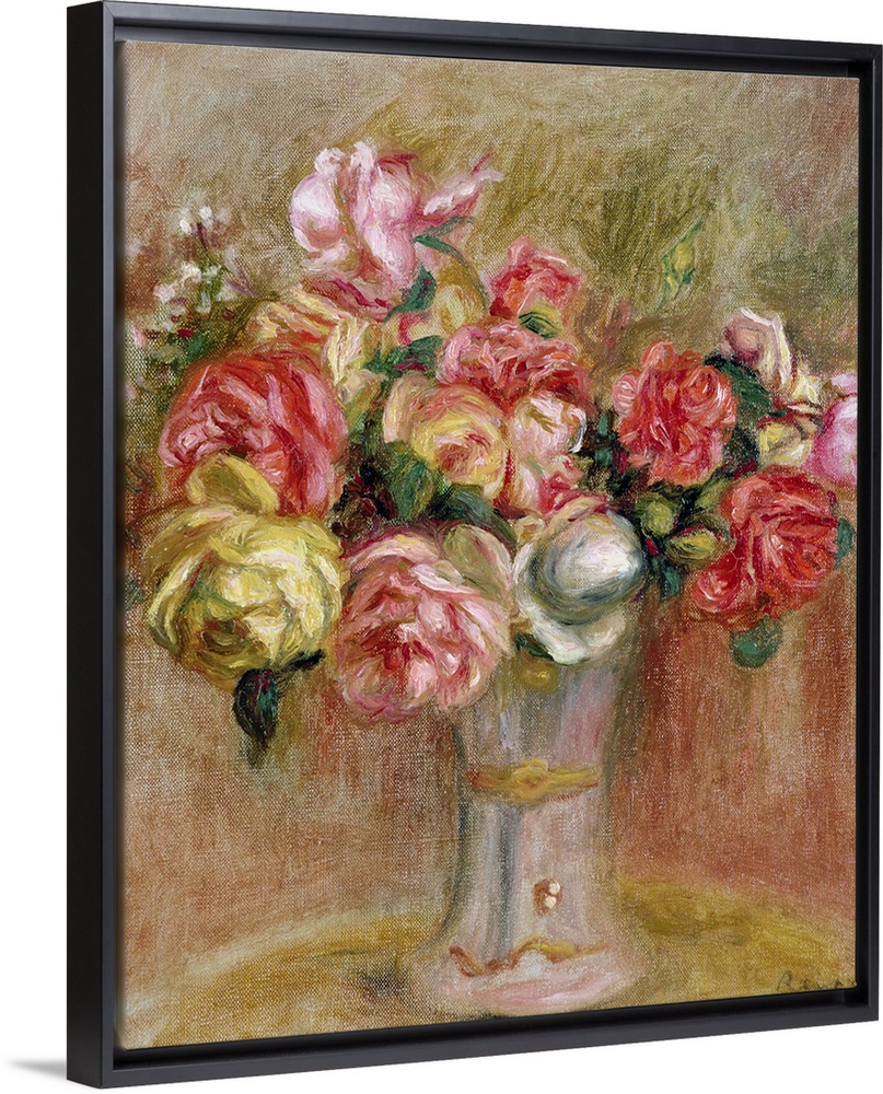 Roses in a Sevres vase  by Renoir, Pierre Auguste (1841-1919); oil on canvas; Galerie Daniel Malingue, Paris, France; Fren...