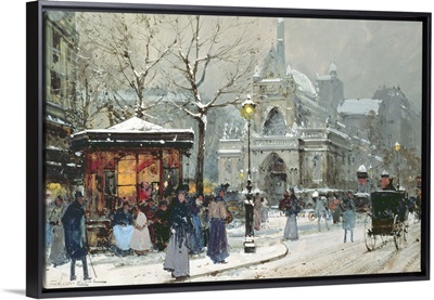 Snow Scene in Paris