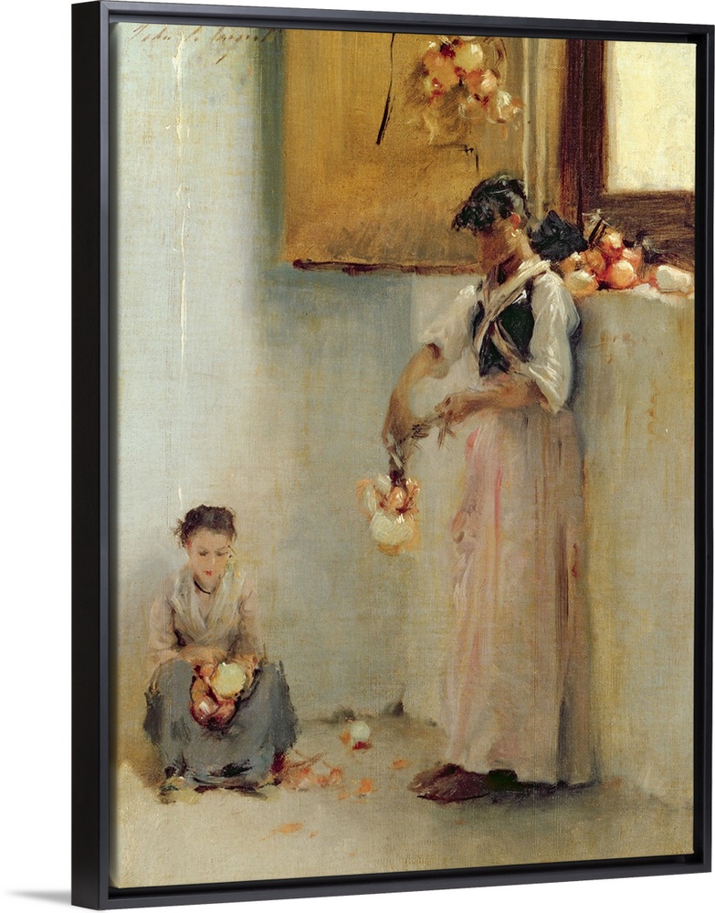CH202598 Credit: Stringing Onions, c.1882 (oil on canvas) by John Singer Sargent (1856-1925)Private Collection/ Photo A Ch...