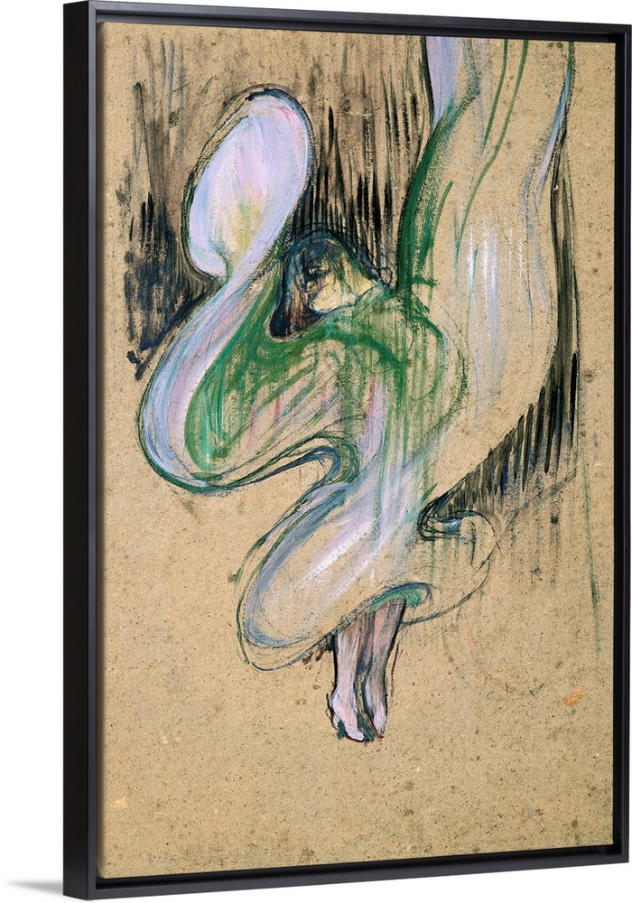 XIR3750 Study for Loie Fuller (1862-1928) at the Folies Bergeres, 1893 (oil on cardboard)  by Toulouse-Lautrec, Henri de (...