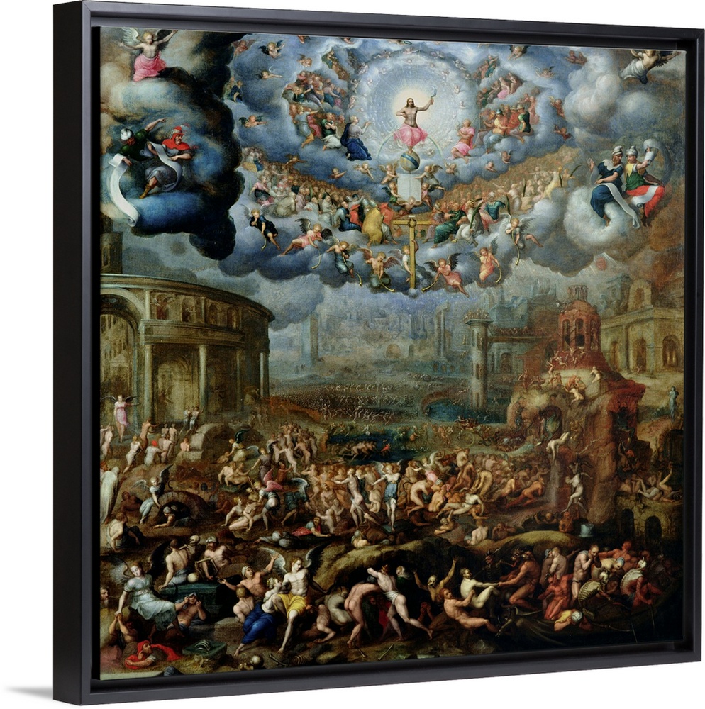XIR33758 The Last Judgement (oil on canvas)  by Cousin, Jean the Younger (1522-94); 145x142 cm; Louvre, Paris, France; Gir...