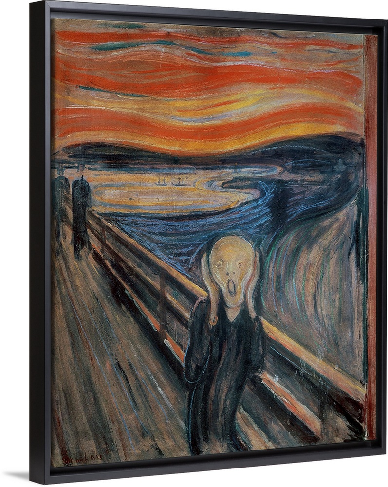 The Scream, 1893 (originally oil, tempera and pastel on cardboard) by Munch, Edvard (1863-1944)