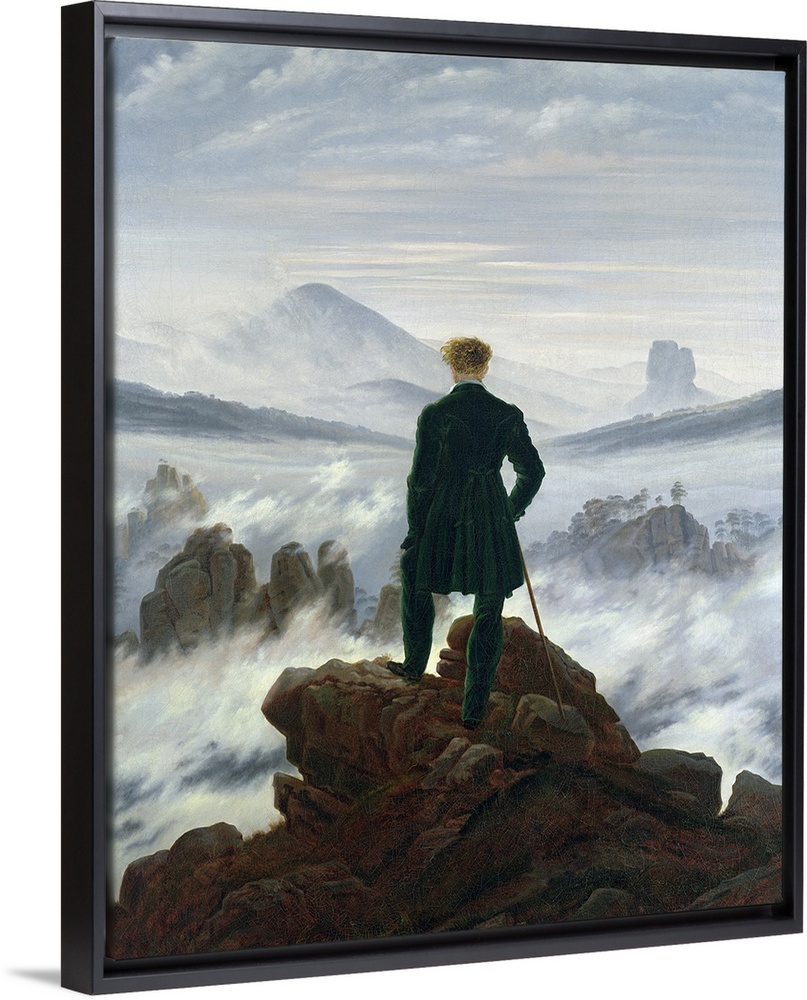 The Wanderer above the Sea of Fog, 1818 (originally oil on canvas) by Friedrich, Caspar David (1774-1840).