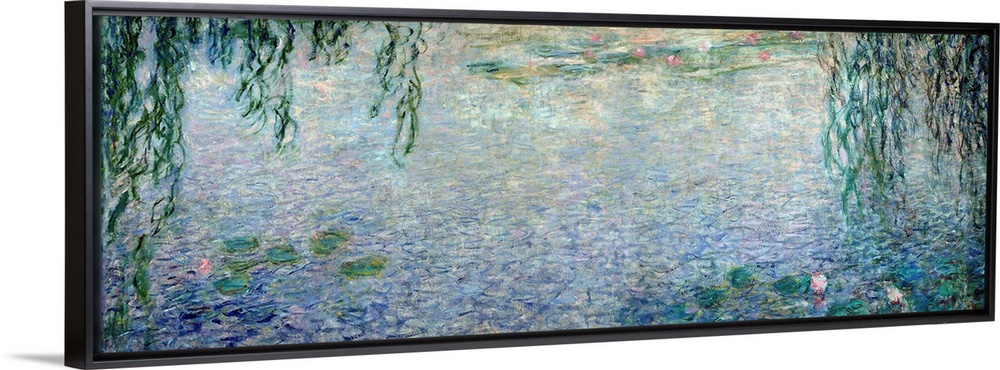 Wide panoramic canvas from the Impressionist masteros series of paintings from Giverny.