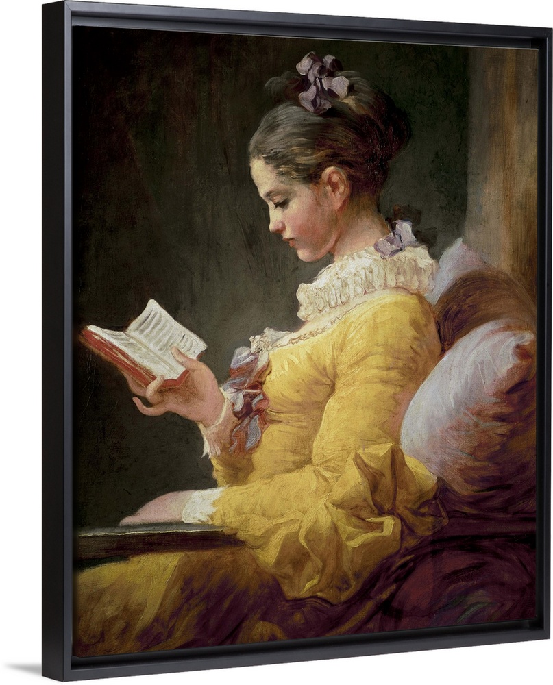 XJL61308 Young Girl Reading, c.1776 (oil on canvas)  by Fragonard, Jean-Honore (1732-1806); 81.1x64.8 cm; National Gallery...