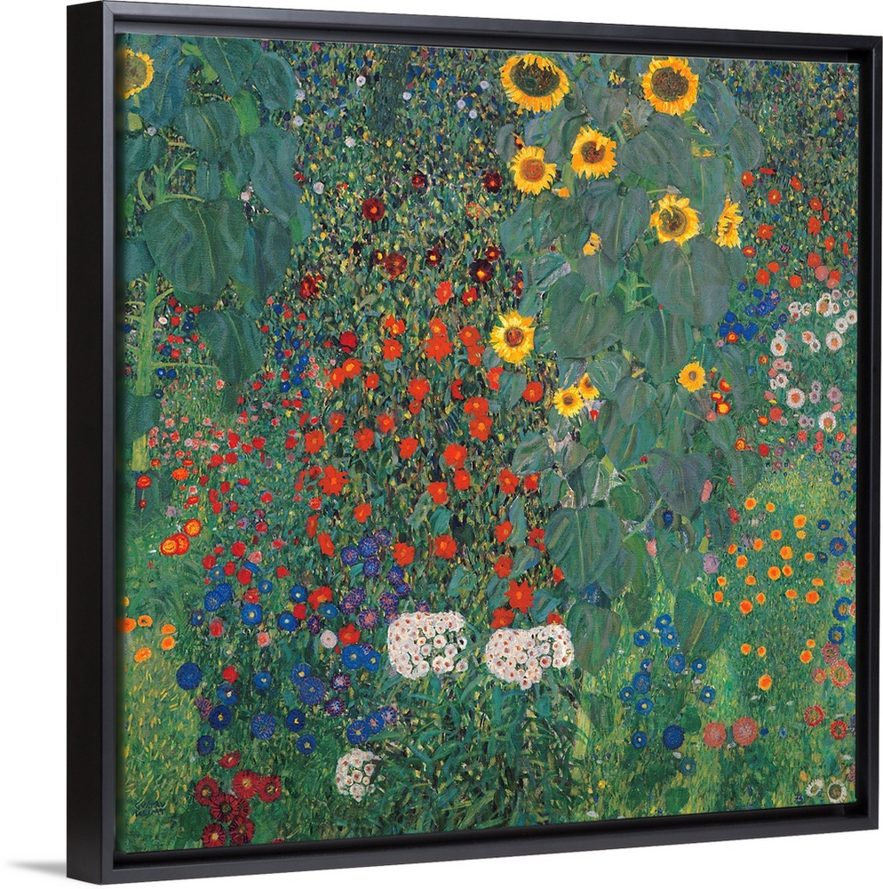 Garden with Sunflowers (1906) by Gustav Klimt