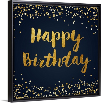 Gold Sparkle - Birthday - Square