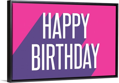 Happy Birthday - Pink Blocks