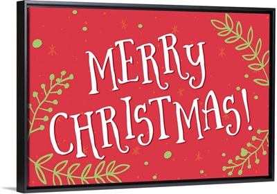 Merry Christmas! - white on red
