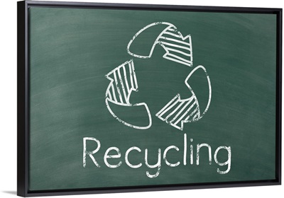 Recycling - Green Chalkboard