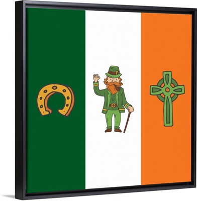 St. Patrick's Day Flag I - Square