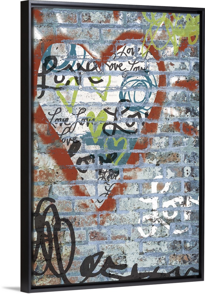 Graffiti-inspired art style adds an edgy on-trend decor to your home or office.