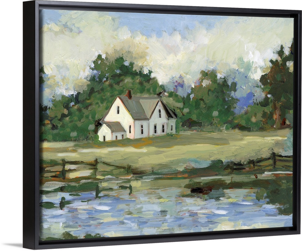 A beautiful pastel country scene that evokes a sophisticated country sensibility.