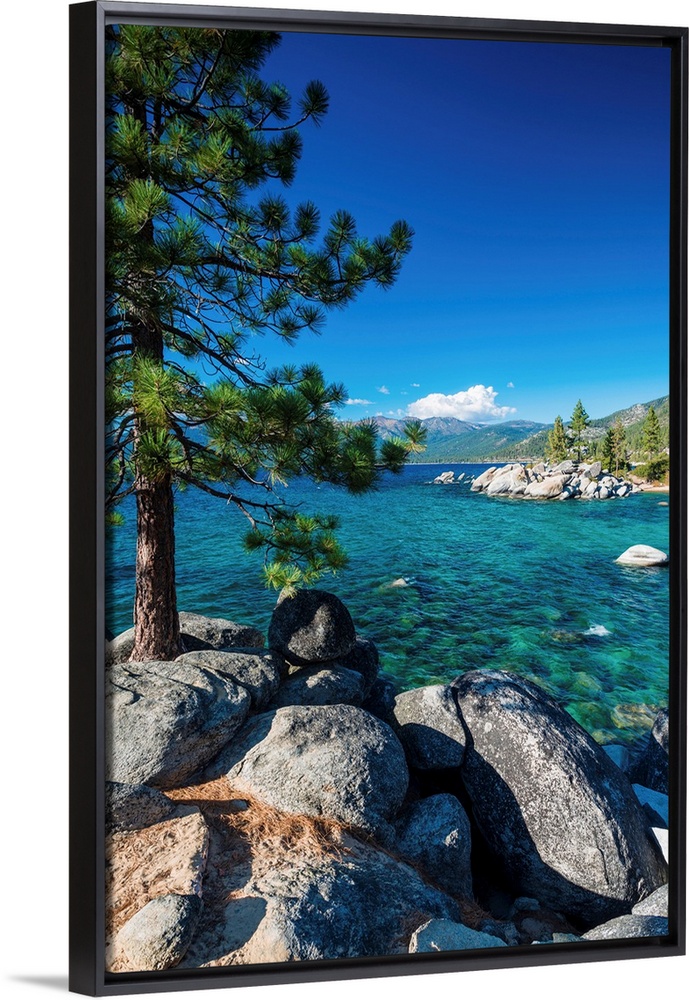 Boulders and cove at Sand Harbor State Park, Lake Tahoe, Nevada USA.