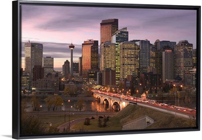 Canada, Alberta, Calgary, Downtown Calgary, Dawn City and Centre Street Bridge