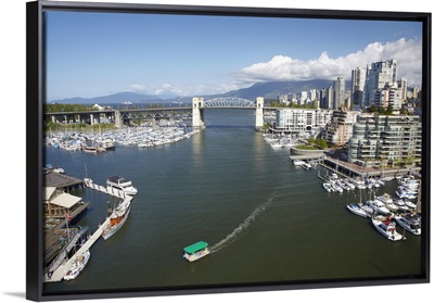 False Creek, and Burrard Bridge, Vancouver, British Columbia, Canada