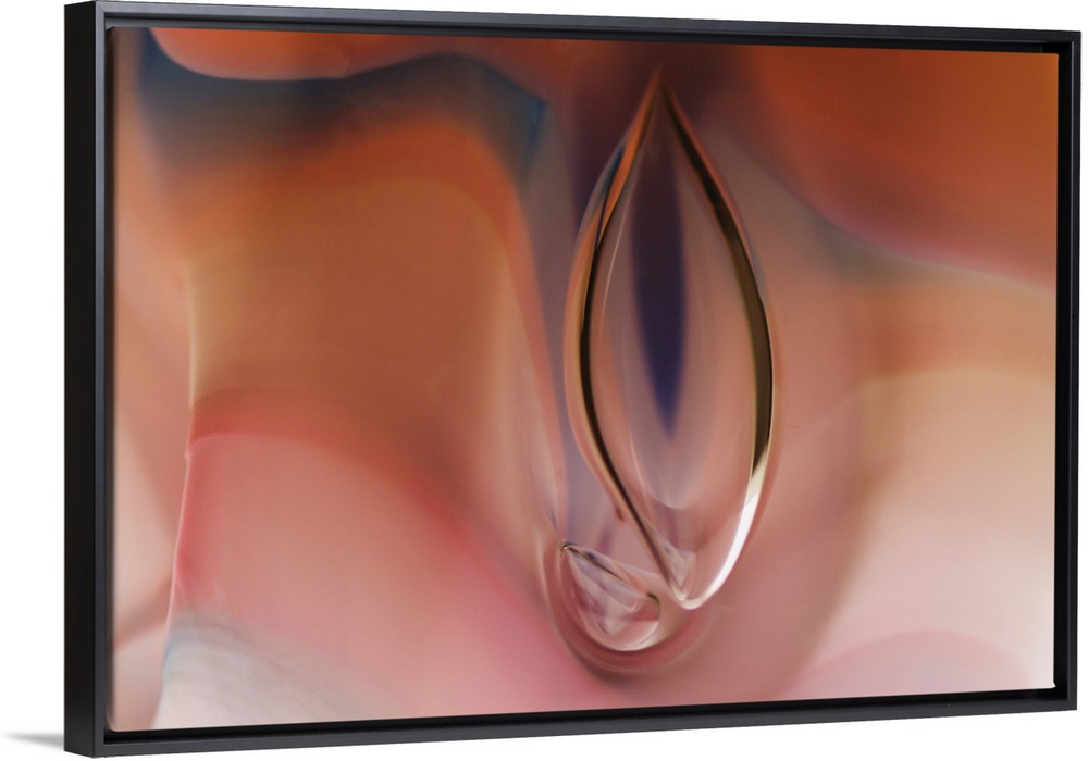 Frozen bubbles in glass.