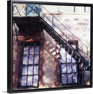 Georgia, Savannah. Fire Escape on Savannah College of Arts