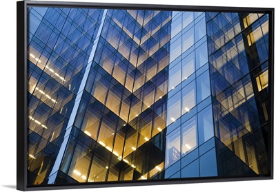 Maryland, Baltimore. Inner Harbor, detail of high-rise building