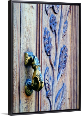 Mexico, San Miguel de Allende, Hand-shaped Wooden Door Knocker