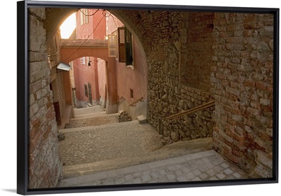 Romania, Sibiu, Walk way from the Big Square of the old city