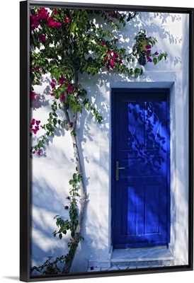 Blue Door In Greece