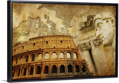 Great Roman Empire - Conceptual Collage In Retro Style