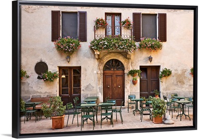 Italian Trattoria (Tavern), Pienza, Tuscany, Italy
