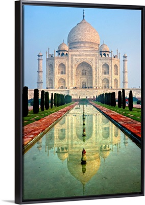 Panoramic View Of Taj Mahal At Sunrise, Agra, Uttar Pradesh, India