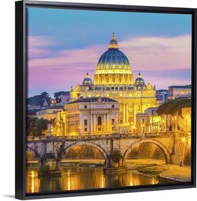 View At St. Peters Cathedral In Rome, Italy