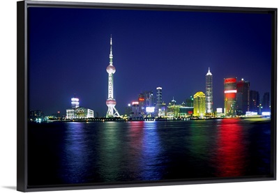 Asia, China, Shanghai, Pudong area on Huangpu river