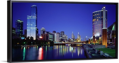 Australia, Victoria, Melbourne, Night view