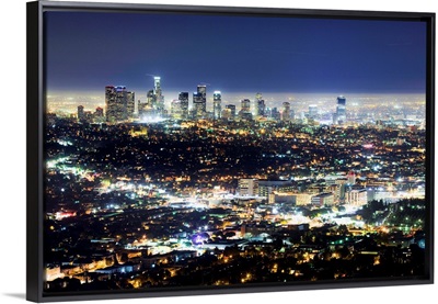 CA, Los Angeles, View towards Downtown LA from Griffith Observatory