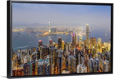 China, Hong Kong, Hong Kong island, View from Victoria Peak