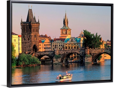 Czech Republic, Prague, Charles Bridge and Tower