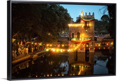 Ethiopia, Amhara, Fasilide's bath complex during the eve of Timket