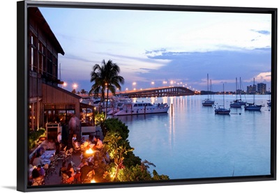 Florida, Miami, Rusty Pelican Restaurant and Rickenbacker Causeway