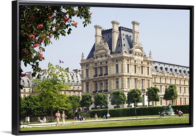 France, Paris, Musee du Louvre, View from Jardins de Tuileries