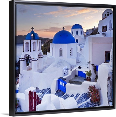 Greece, Aegean islands, Cyclades, Santorini island, Oia village, typical church