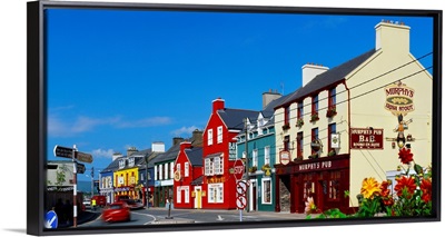 Ireland, County Kerry, Dingle village, typical houses