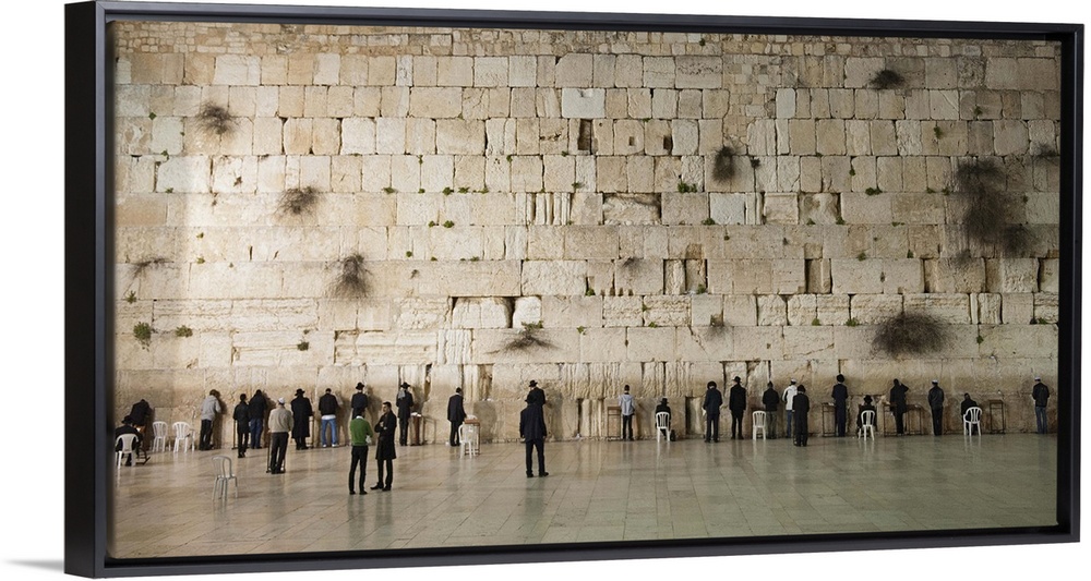 Israel, Jerusalem, Jerusalem, Western Wall, Wailing Wall, Men praying.