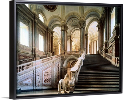 Italy, Campania, Caserta, Royal Palace of Caserta, great royal staircase