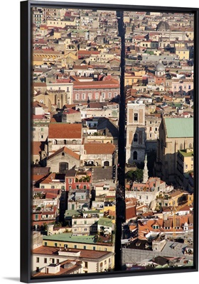 Italy, Campania, Naples, Clear view of Spaccanapoli street from Castel Sant Elmo