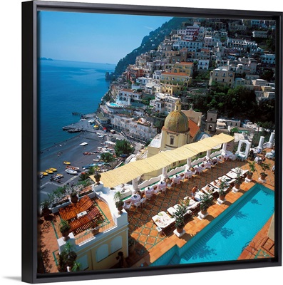 Italy, Campania, Positano, Amalfi Coast, Hotel Le Sirenuse, terrace