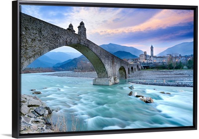 Italy, Emilia-Romagna, Piacenza District, Val Trebbia, Bobbio, Ponte Gobbo In Bobbio