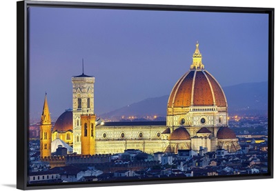 Italy, Florence, Duomo Santa Maria del Fiore, Duomo and Giotto's Bell Tower